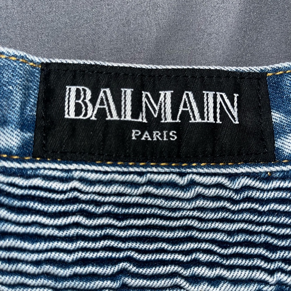 Balmain Distressed light blue Skinny Jeans - Picture 2 of 4